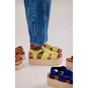 Free People Intentionally Blank Dreams Flatform Sandal‎ Pistachio Lime W 38/7.5